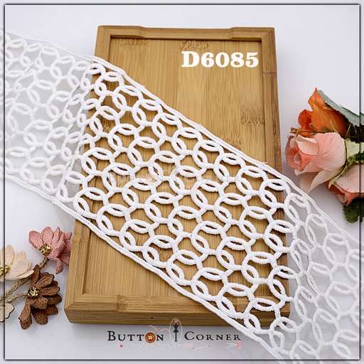 [D6085-WHITE] Shuttle Joined Lace