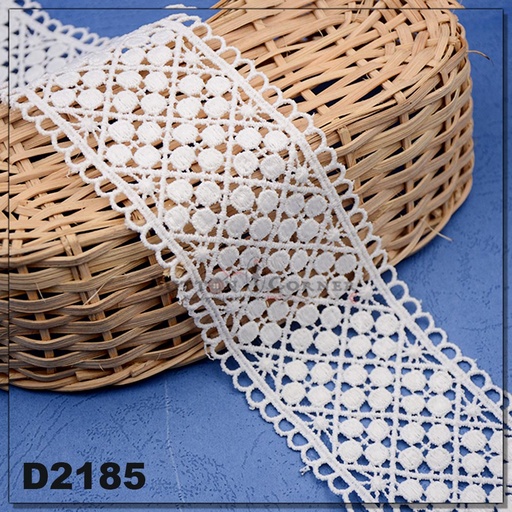 [D2185-WHITE] Shuttle Joined Lace