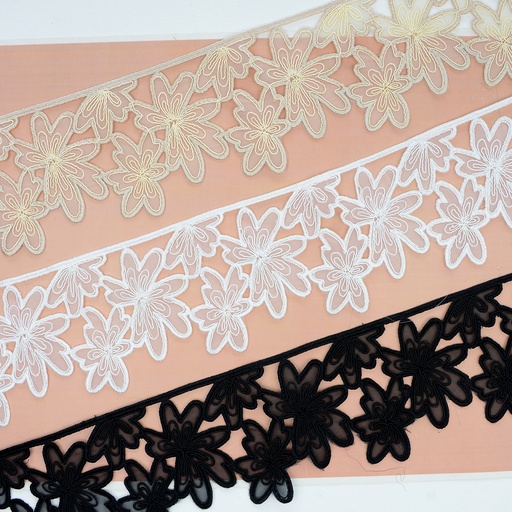 One Side Border Organza Lace