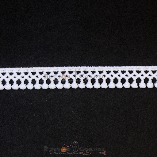 [AL2030 WHITE] Double Side Border Shuttle Lace
