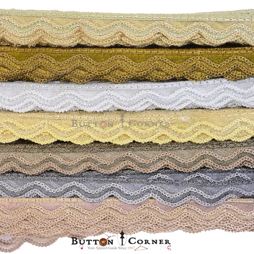 Fancy Metallic Yarn Net Lace