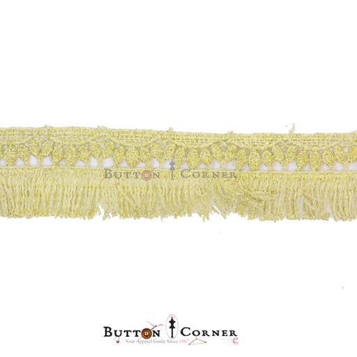 [MYB296 LIGHT GOLD] Fancy Metallic Yarn Hanging Lace