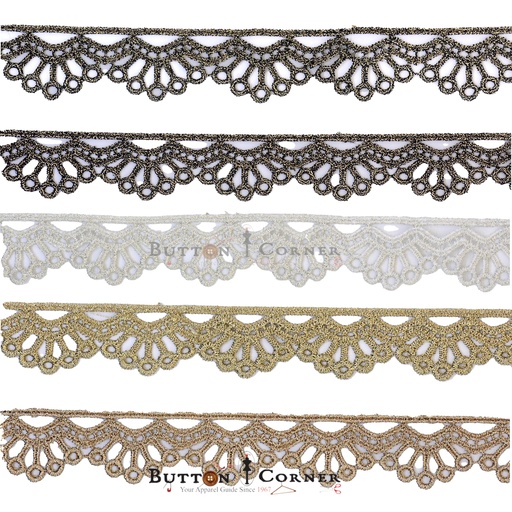 Fancy Metallic Yarn Lace