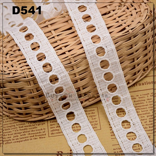 [D541-WHITE] Shuttle Joined Lace