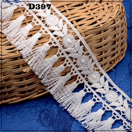 [D397-WHITE] Shuttle Hanging Lace
