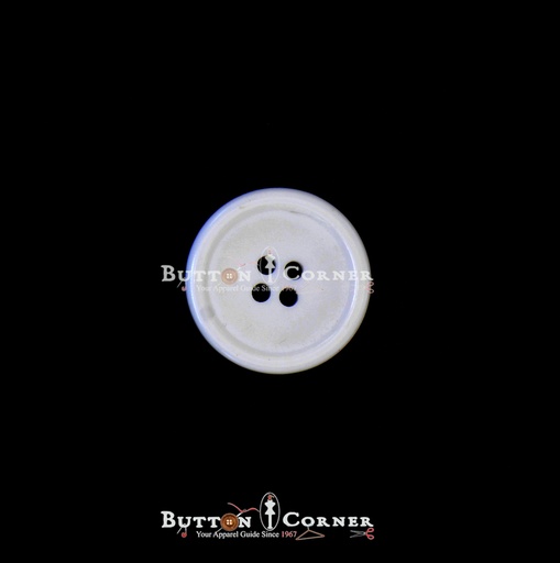 [PB478 WHITE] Thick Border 4 Hole Suiting Button