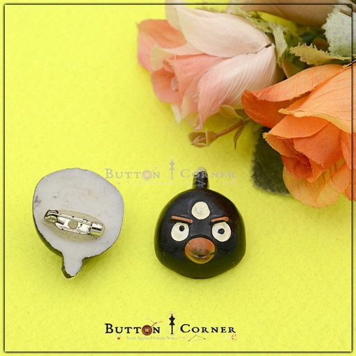[FA336] Angry Bird Black Bomb Lapel Pin