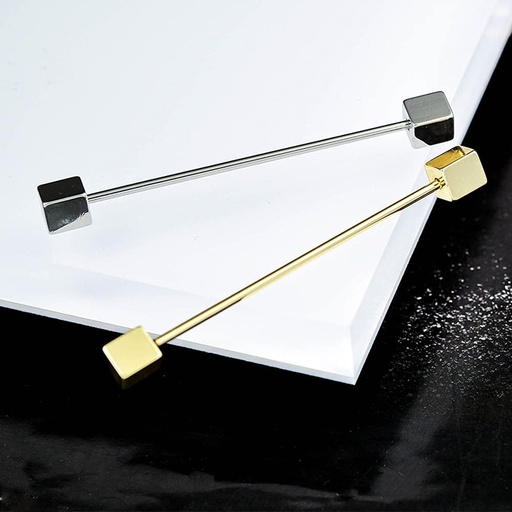 Square Clip Bar Brooch Pin