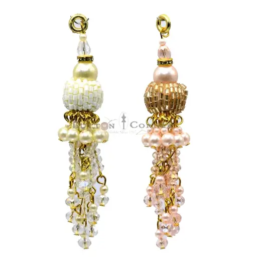 Fancy Glass Beads Pearl Crystal Tassel