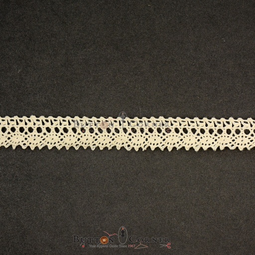 [CRL373 CREAM] One Side Border Crochet Lace