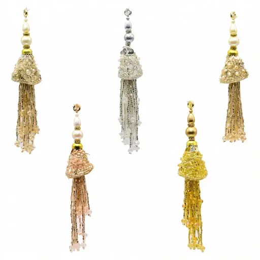 Fancy Glass Beads Crystal Tassel