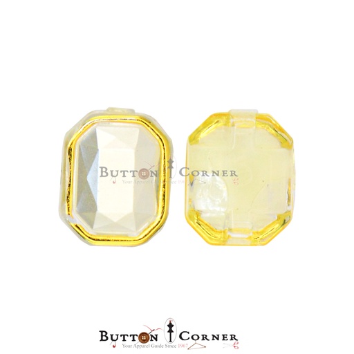 [SA12 OFF WHITE] Square Shape In Wire Shirt Button