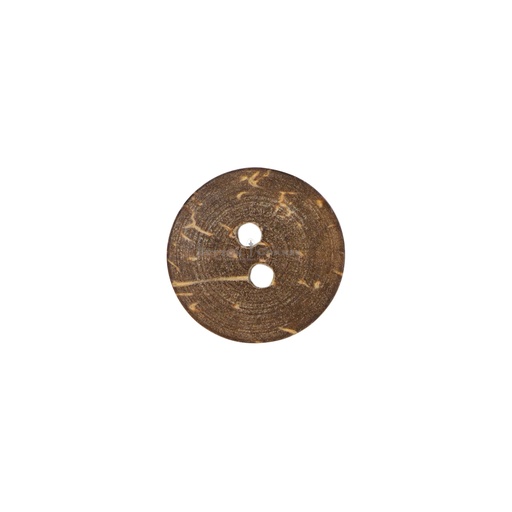 [CB10324 DARK BROWN] Rough Finish Flat Coconut Button