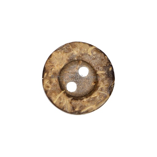 [CB05824 BROWN] Grunge Texture 2 Hole Coconut Button