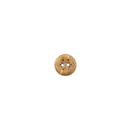 [CB10320 BEIGE] Star Design 2 Hole Coconut Button