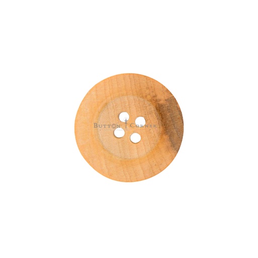 [WBC120 NATURAL] Round 4 Hole Wooden Button
