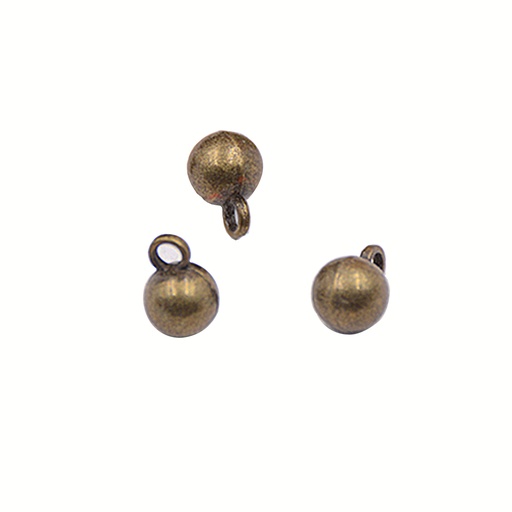 [MBT225-2 ANTIQUE BRASS] Pearl Shape Metal Shank Button