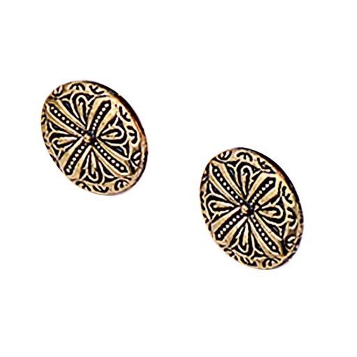 [MBA1579 BLACK GOLD] Oval Shape Design Metal Shank Button