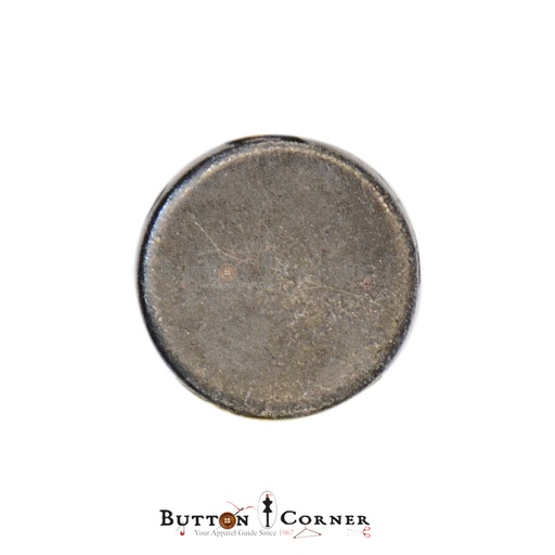 [MBT211 BLACK NICKEL] Round Flat Metal Shank Button