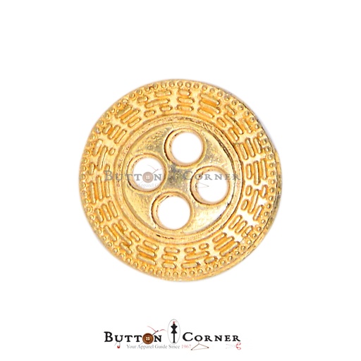 [MBT465 GOLD] Border Design 4 Hole Shirt Button