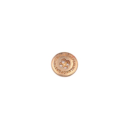 [MBT262 GOLD] A to Z Alphabet 4 Hole Shirt Button