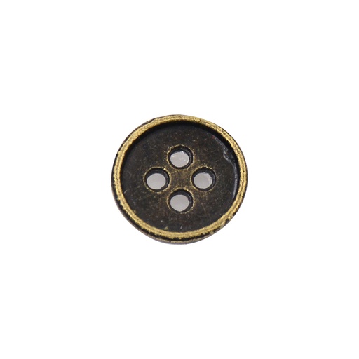 [MBT464 ANTIQUE BRASS] Mesh Design 4 Hole Shirt Button