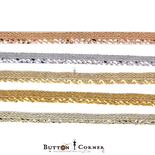 Fancy Metallic Yarn Sequence Lace