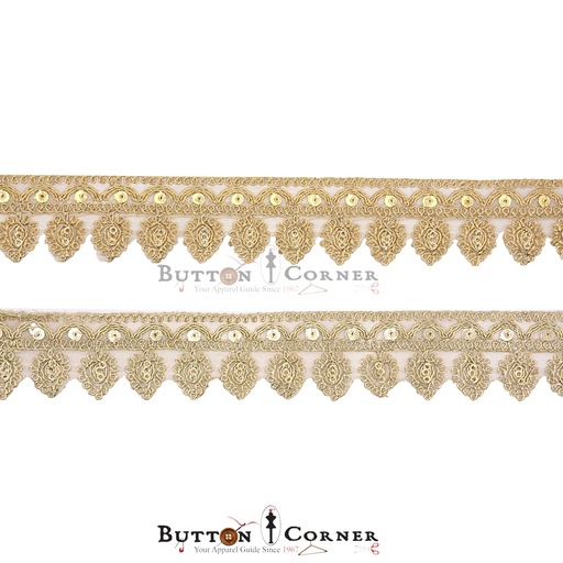 Fancy Metallic Yarn Sequence Lace
