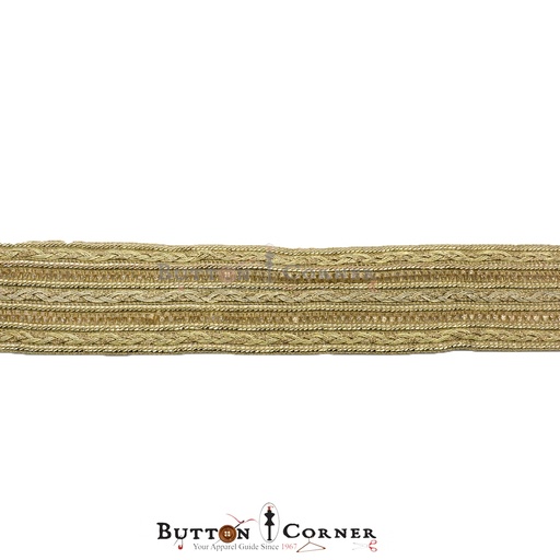 [FANL999 LIGHT GOLD] Fancy Metallic Yarn Lace