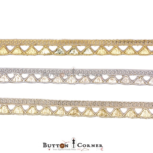 Fancy Metallic Yarn Lace