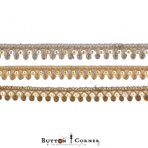 Fancy Metallic Yarn Sequence Lace