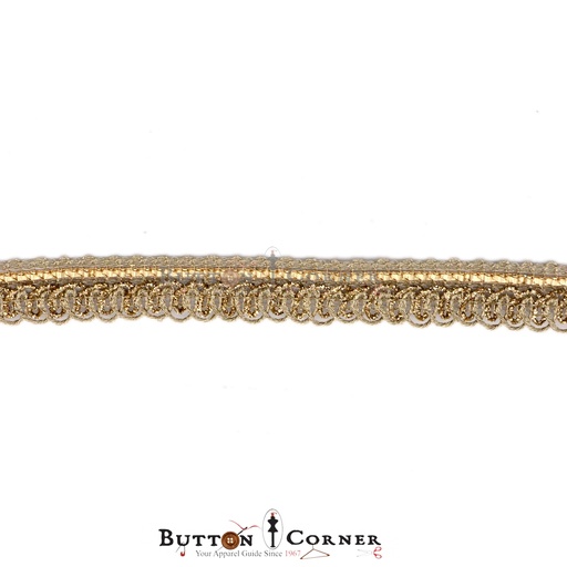 [FANL1004 GOLD] Fancy Metallic Yarn Lace