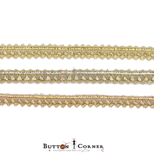 Fancy Metallic Yarn Lace