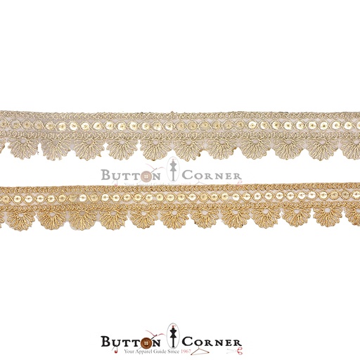 Fancy Metallic Yarn Sequence Lace
