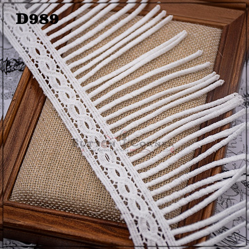 [D989-WHITE] Shuttle Hanging Lace