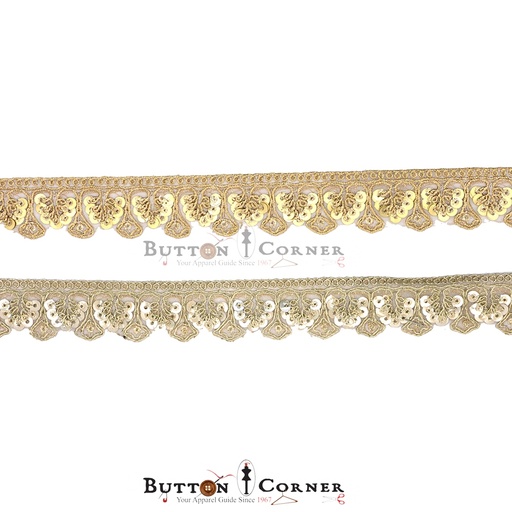 Fancy Metallic Yarn Sequence Lace