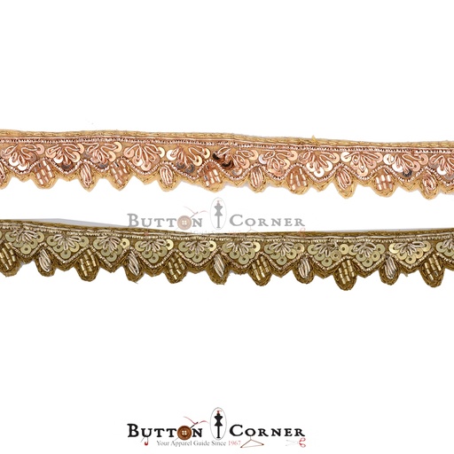 Fancy Glass Beads Sequence Lace