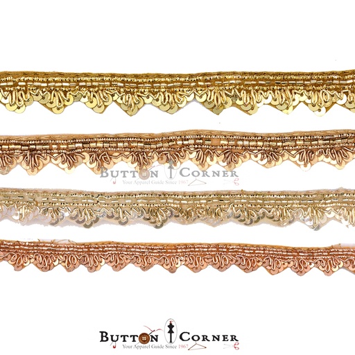 Fancy Glass Beads Sequence Lace