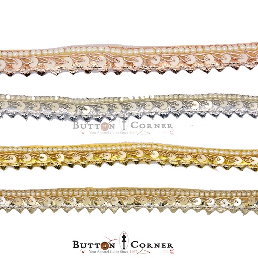 Fancy Gota Lace With Sequence & Pearl