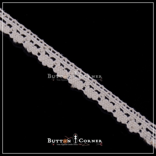 [CRL50 WHITE] One Side Border Crochet Lace