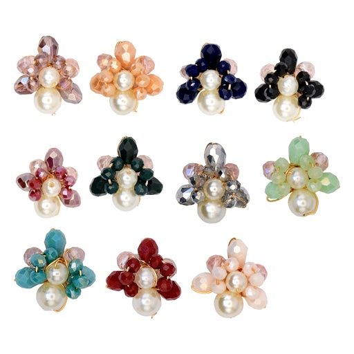 Hand Made Crystal Pearl Button