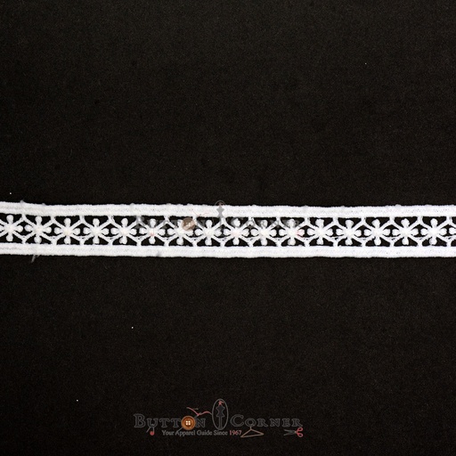 [ALN400 WHITE] Double Side Border Shuttle Lace