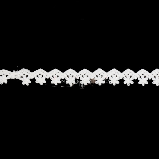[A6034A WHITE] One Side Border Shuttle Lace