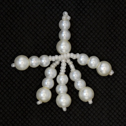 [TSL288 PEARLY WHITE] Fancy Glass Beads Pearl Tassel