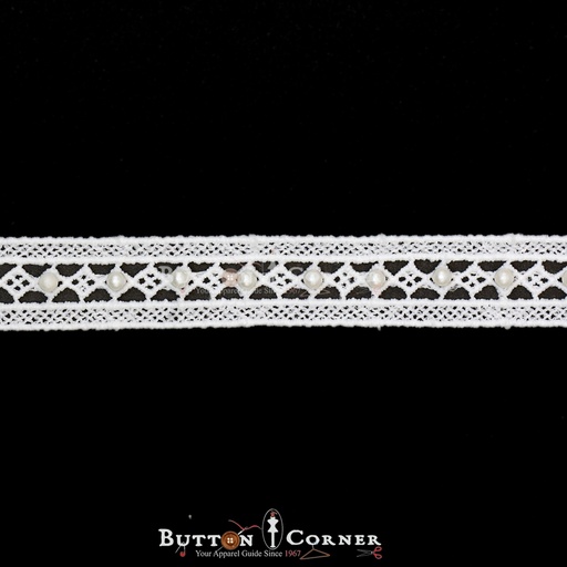 Double Side Border Lace With Pearl