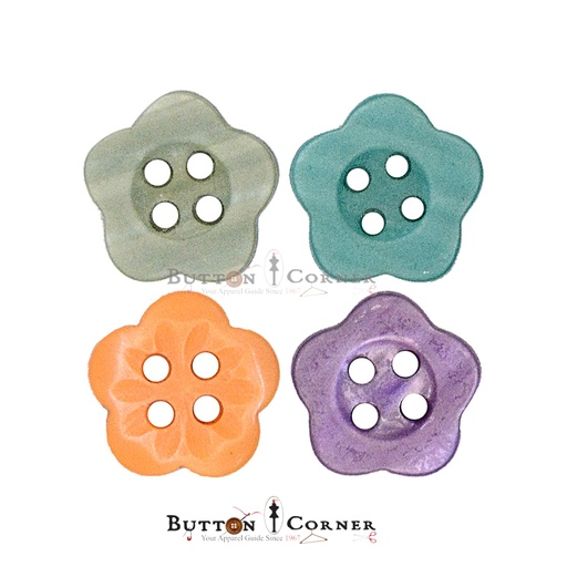 Star Shape 4 Hole Plastic Button