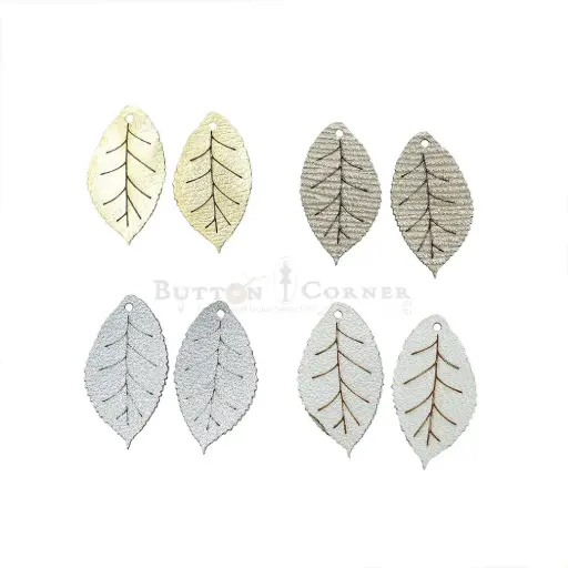 Faux Leather Serrate Leaf
