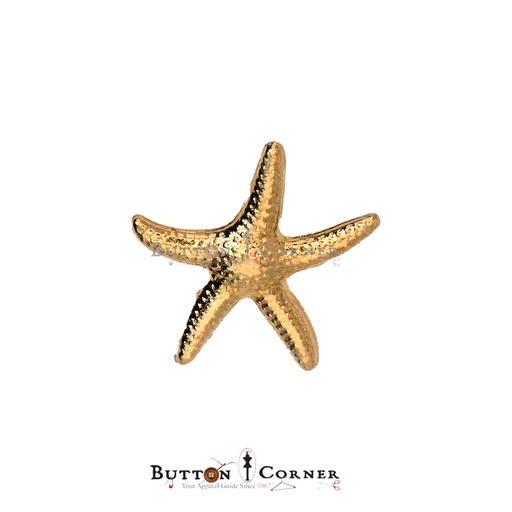 [MBT147 GOLD OIL] Star Fish Shape Metal Button