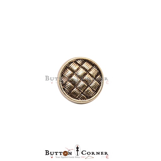 [Y-1755 GOLD] Check Design Round Shirt Button