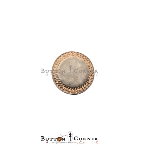 [JY-1230 ANTIQUE BRASS] Border Design Round Shirt Button